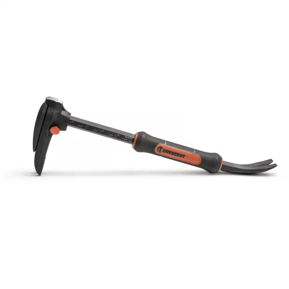 16 In. Adjustable Board Bending Pry Bar with Nail Puller and Grip