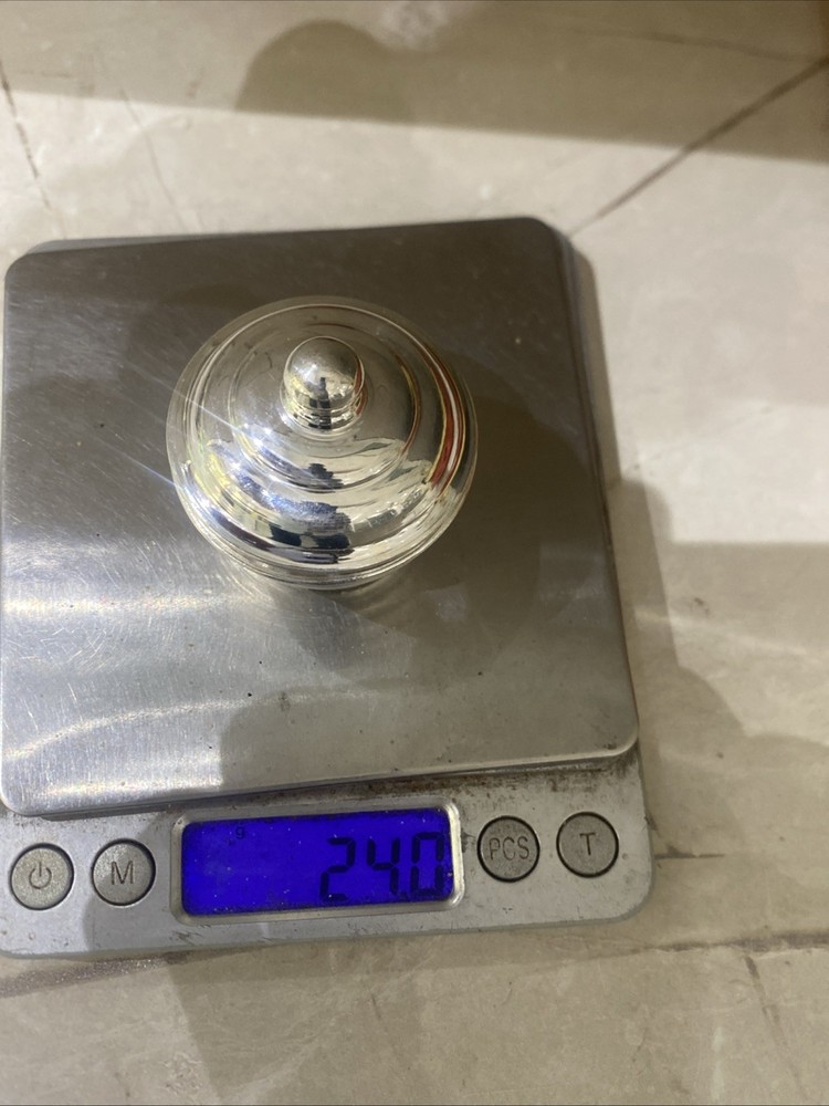 Sterling Silver Melon Shape Pill Box 24 Gram Bis Hallmarked
