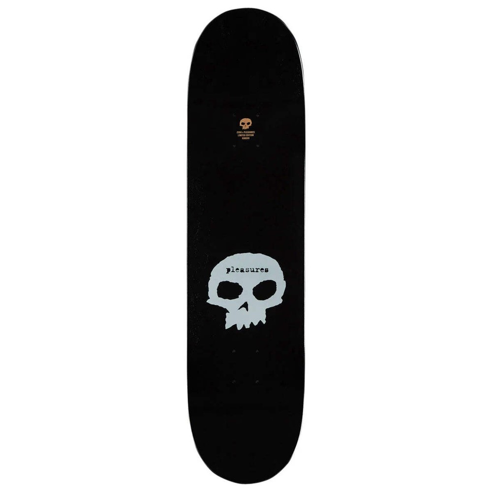 Zero x Pleasures Skateboard Deck Skulls Black Dip 8.5