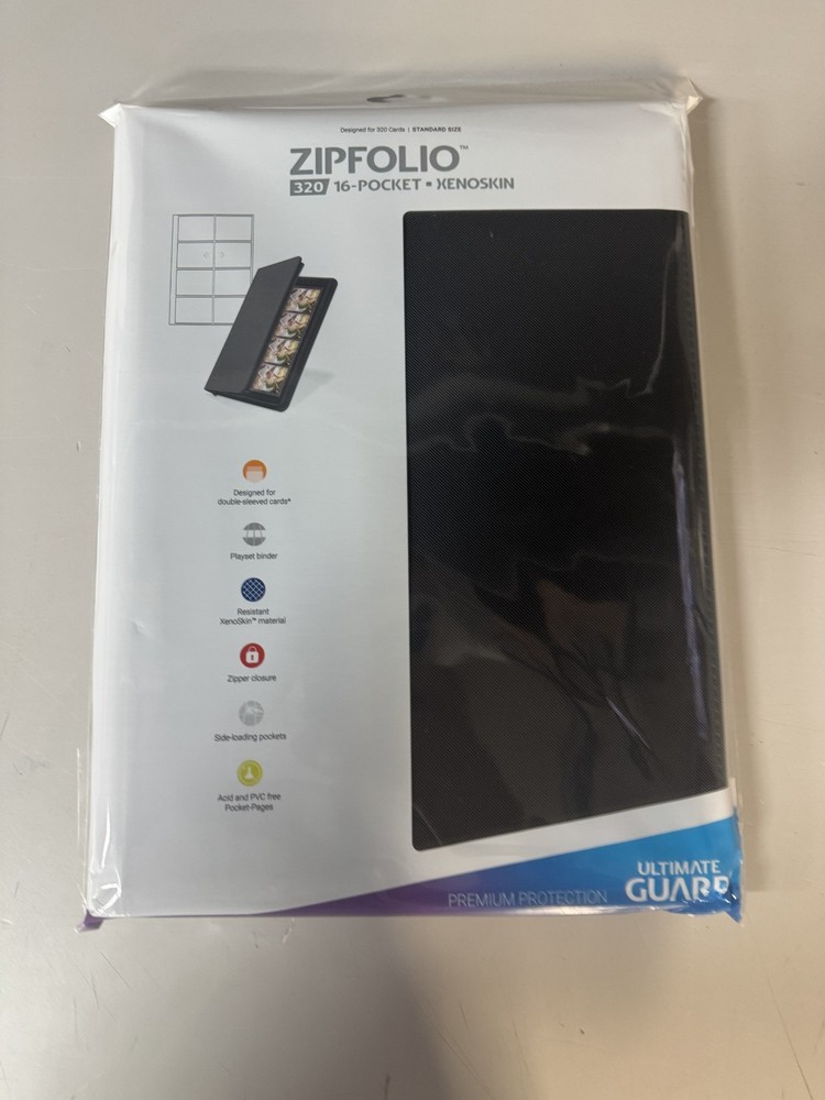 Ultimate Guard Zipfolio 320 16-Pocket Xenoskin - Black