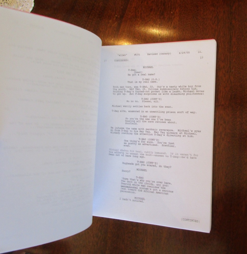 Prison Break 2005 Studio TV Signed Script Pilot Wentworth Miller Dom Purcell +