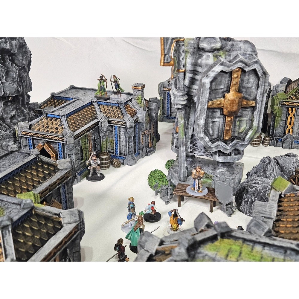 Modular Dwarven Houses Tabletop Terrain 28mm