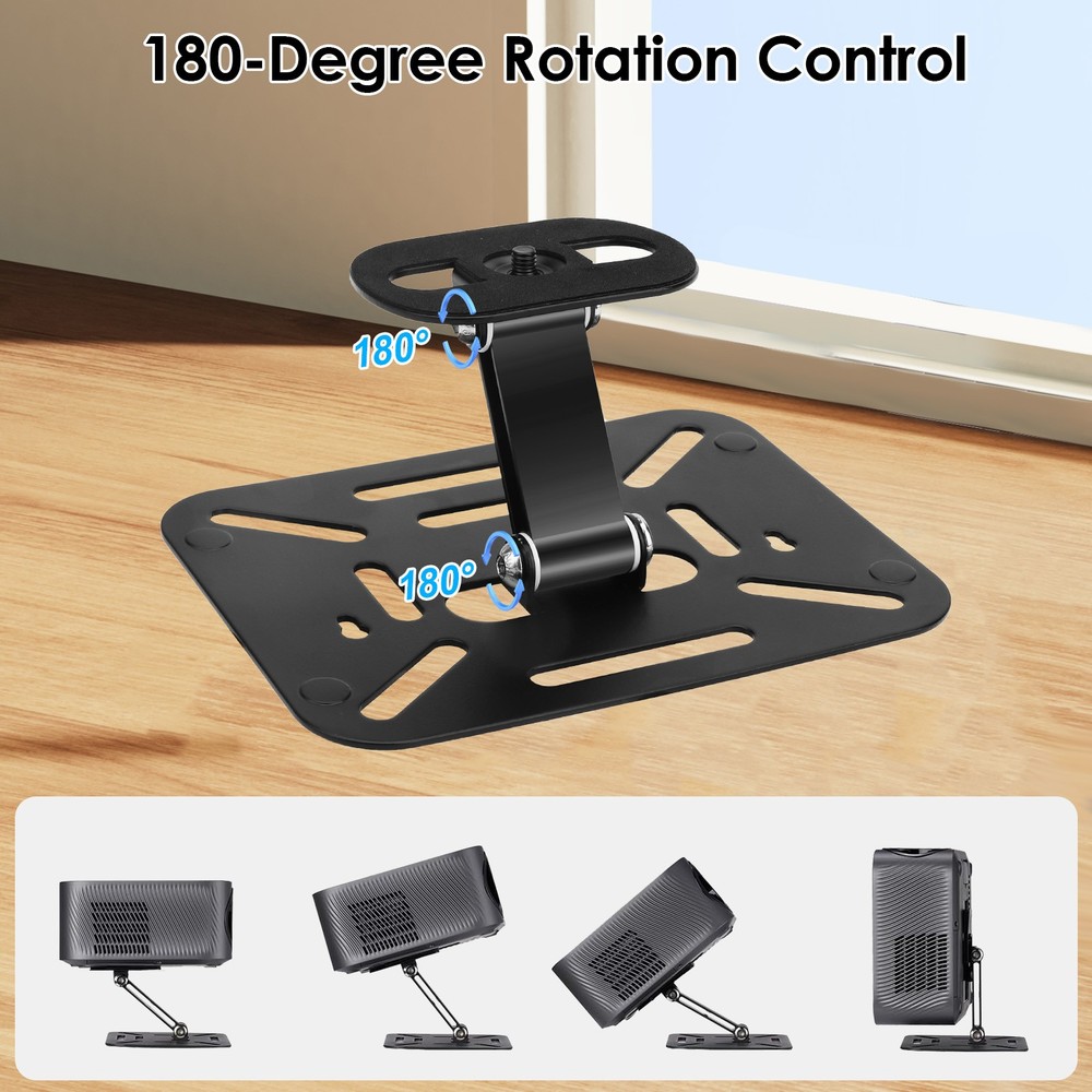 Projector Wall Ceiling Stand 1/4" Screw Foldable Desktop Mount for Home Office