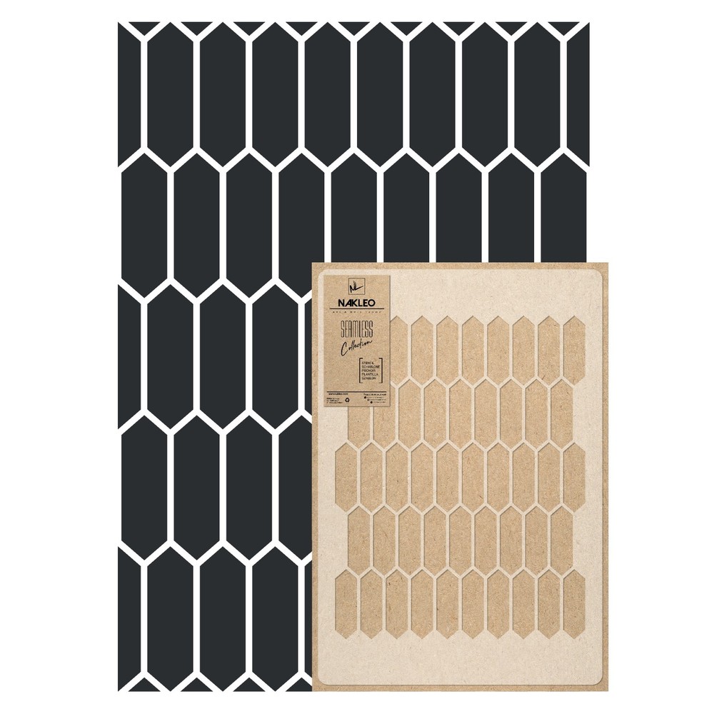 Reusable Allover Plastic Stencil // PRISMATIC TILE POLYGON