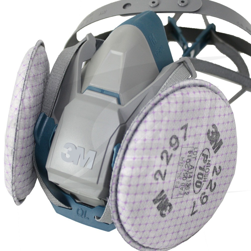 3M Quick Latch Half Face Respirator Facepiece Mask & P100 Particulate Filter SML