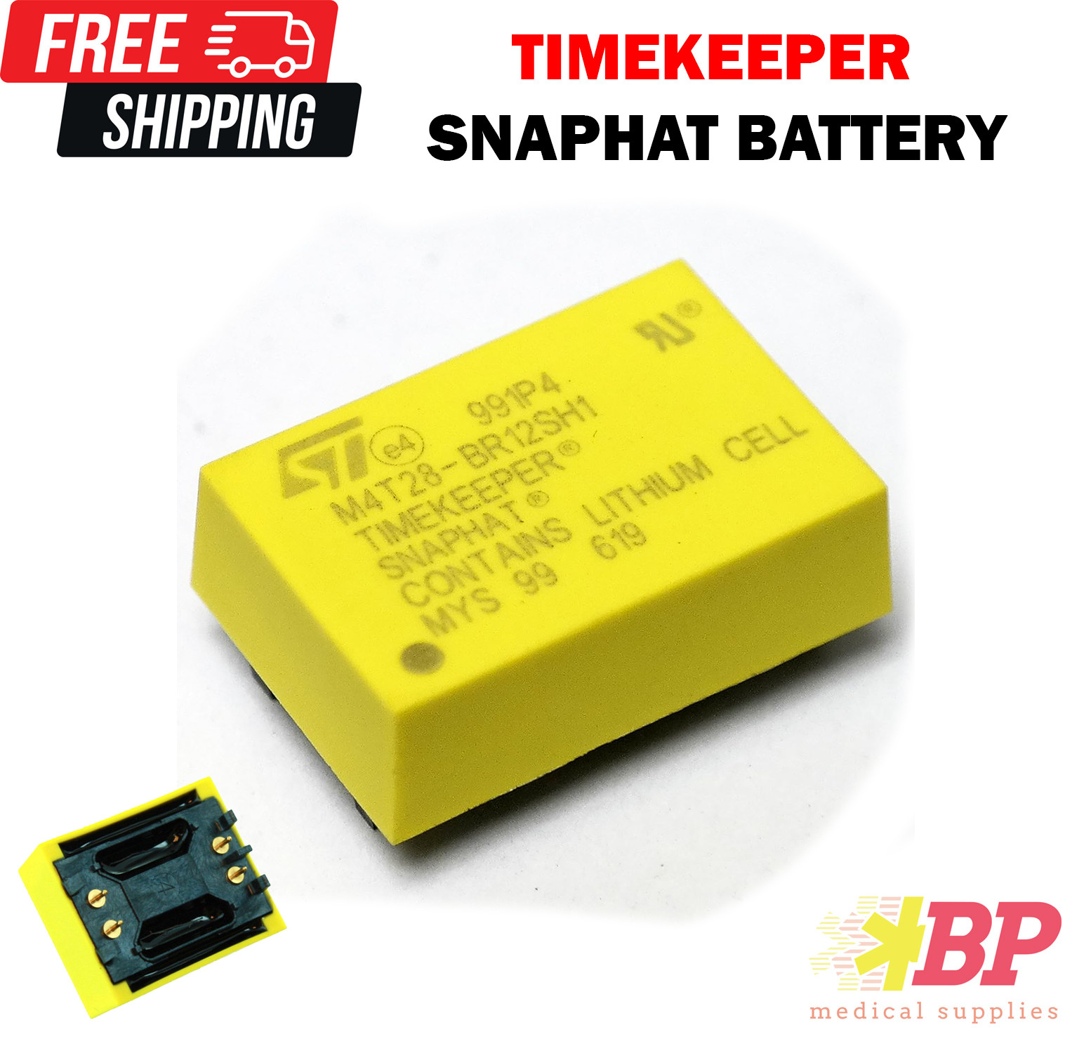 STMicroelectronics M4T28-BR12SH1 Timekeeper Snaphat Battery and Crystal 28-SOIC