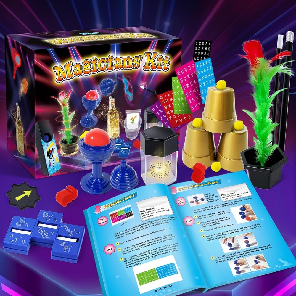 Magic Kit, 50+ Tricks for Kids with Instructions Each...
