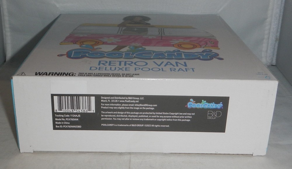 PoolCandy Retro Van Deluxe Pool Raft 60" Inflatable Float VW Beach Bus
