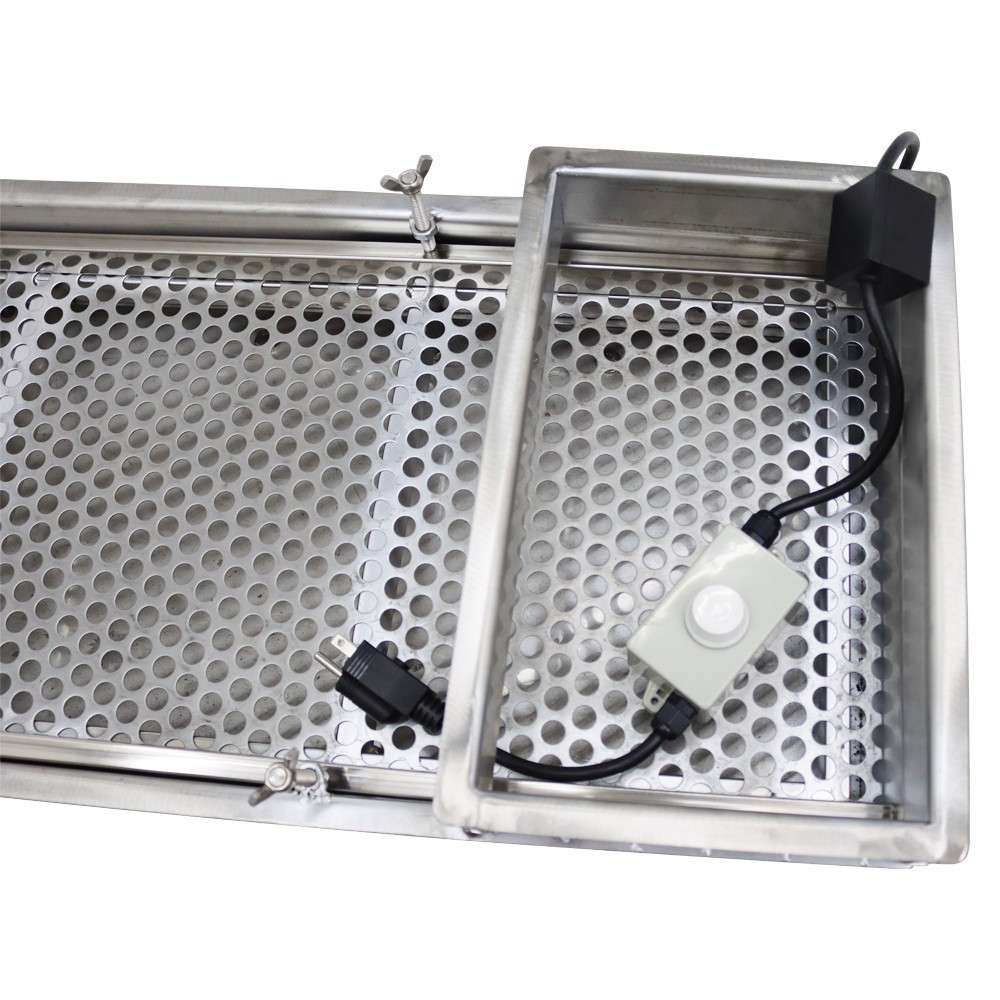 110V Linear Vibrating Sifter with 12mm Screen Straight Vibrating Sieve Shaker