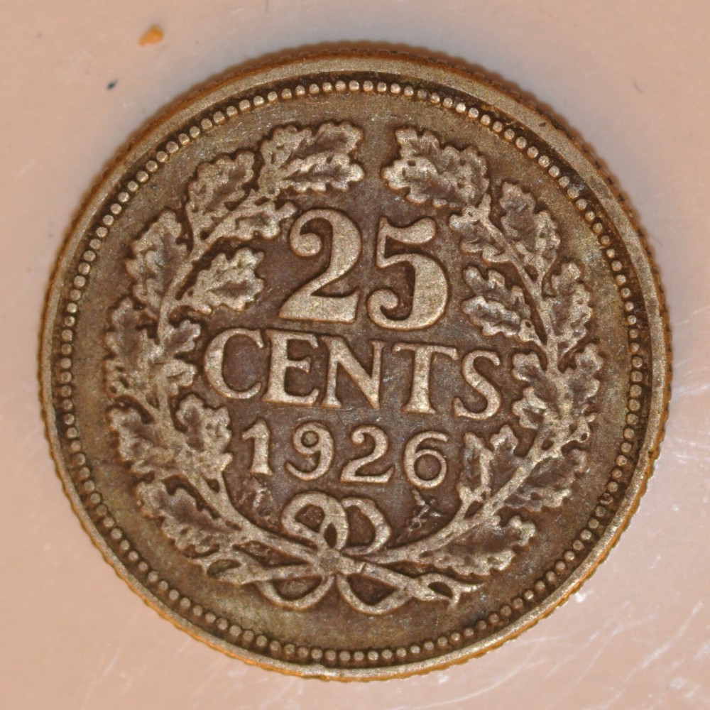1926 Netherlands Twenty Five Cent