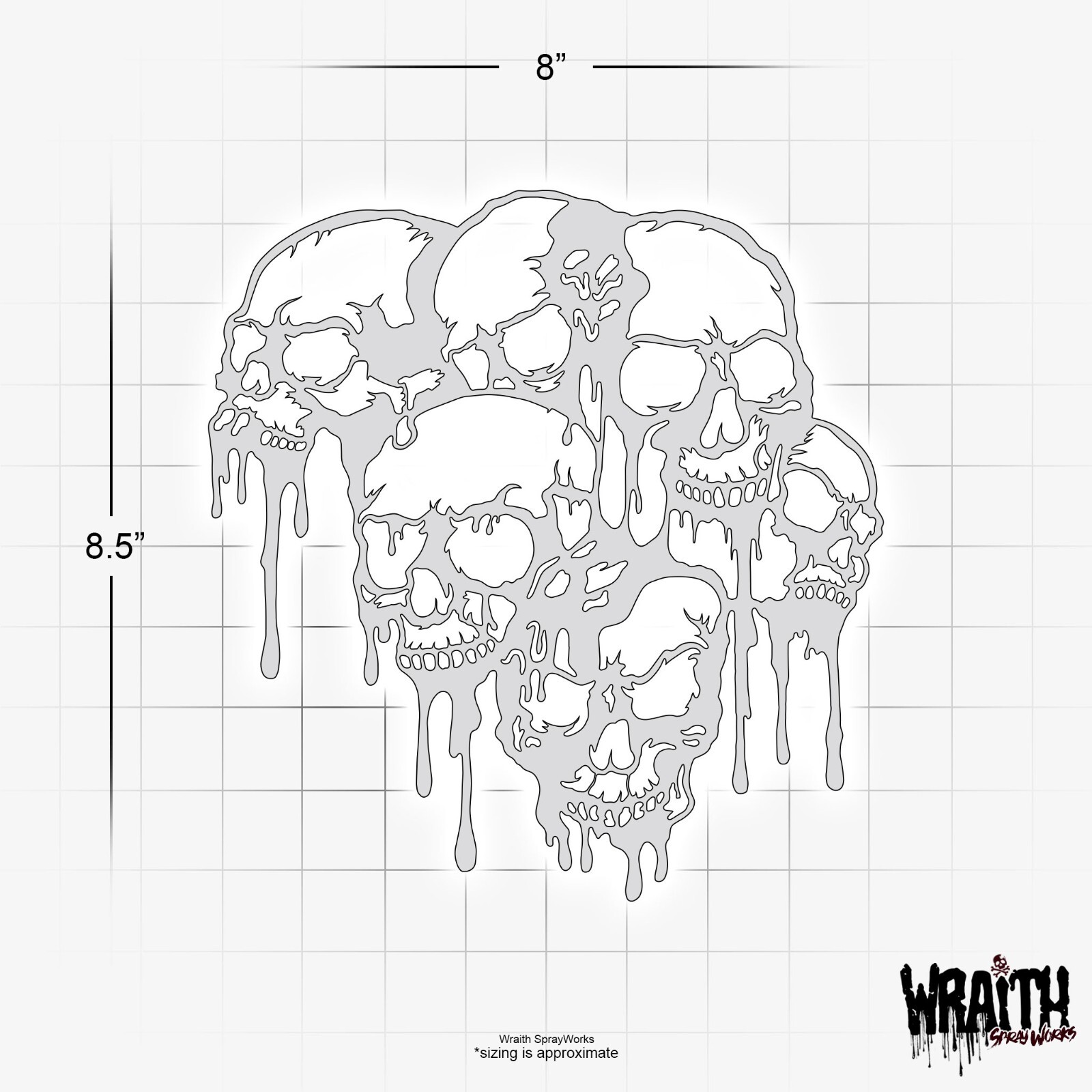 Toxic #6 - Reusable Airbrush Stencil Template