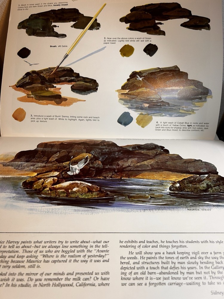 Techniques And Texture Landscape Seascape Instruction By Maurice Harvey Acrylics