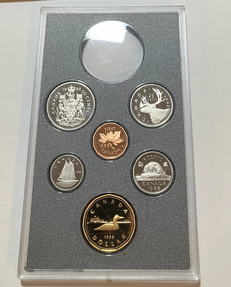 1988 Canada Royal Canadian Mint Proof set- Missing silver dollar