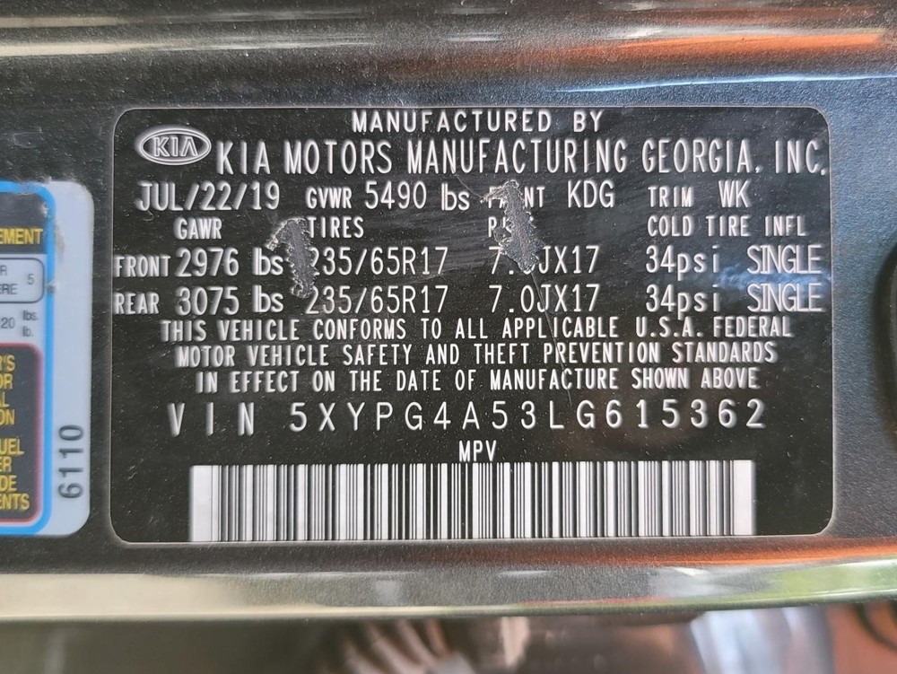 SORENTO 2020 Jack 2250024