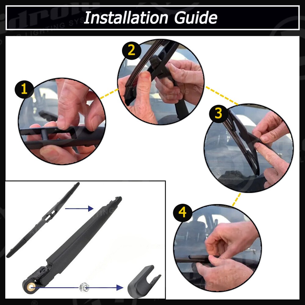 For 2008-2012 Ford Escape Rear Windshield Wiper Arm & Blade Replacement Kit
