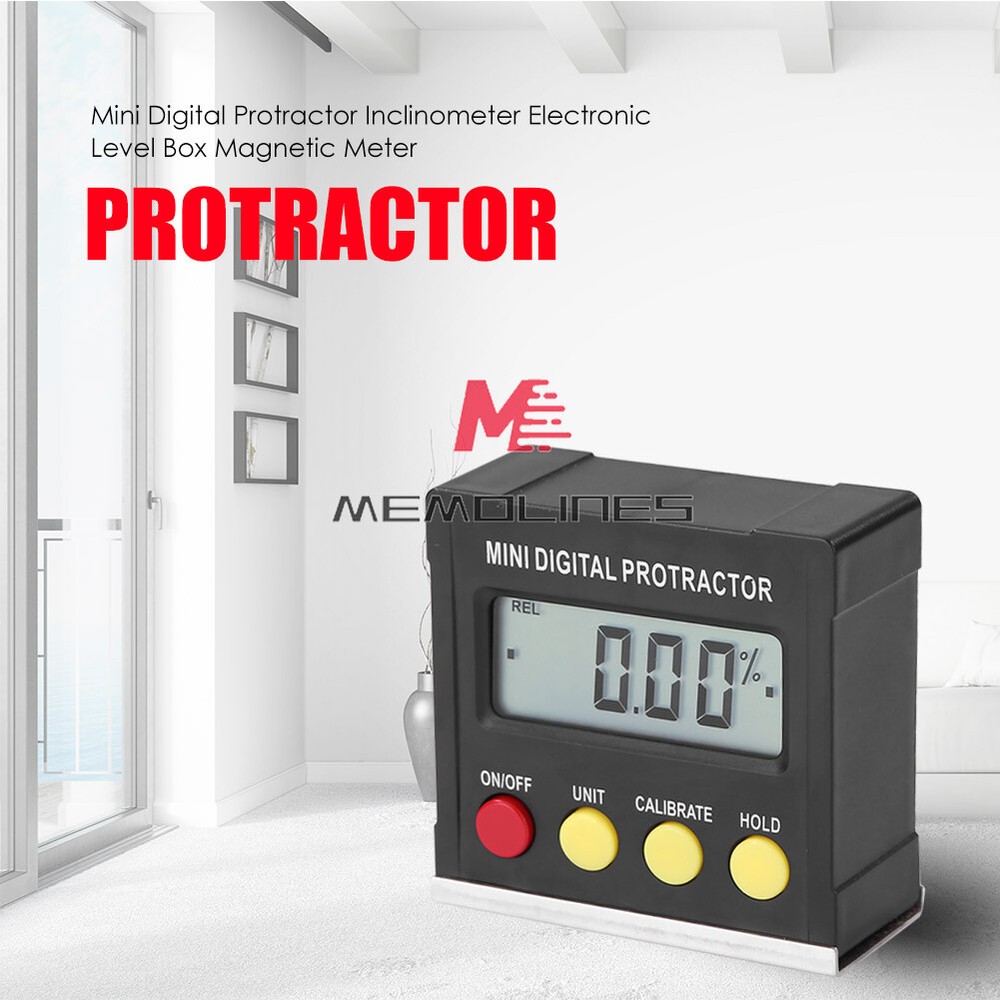 360° Digital Protractor Inclinometer Level Box Magnetic Base Measuring Tools