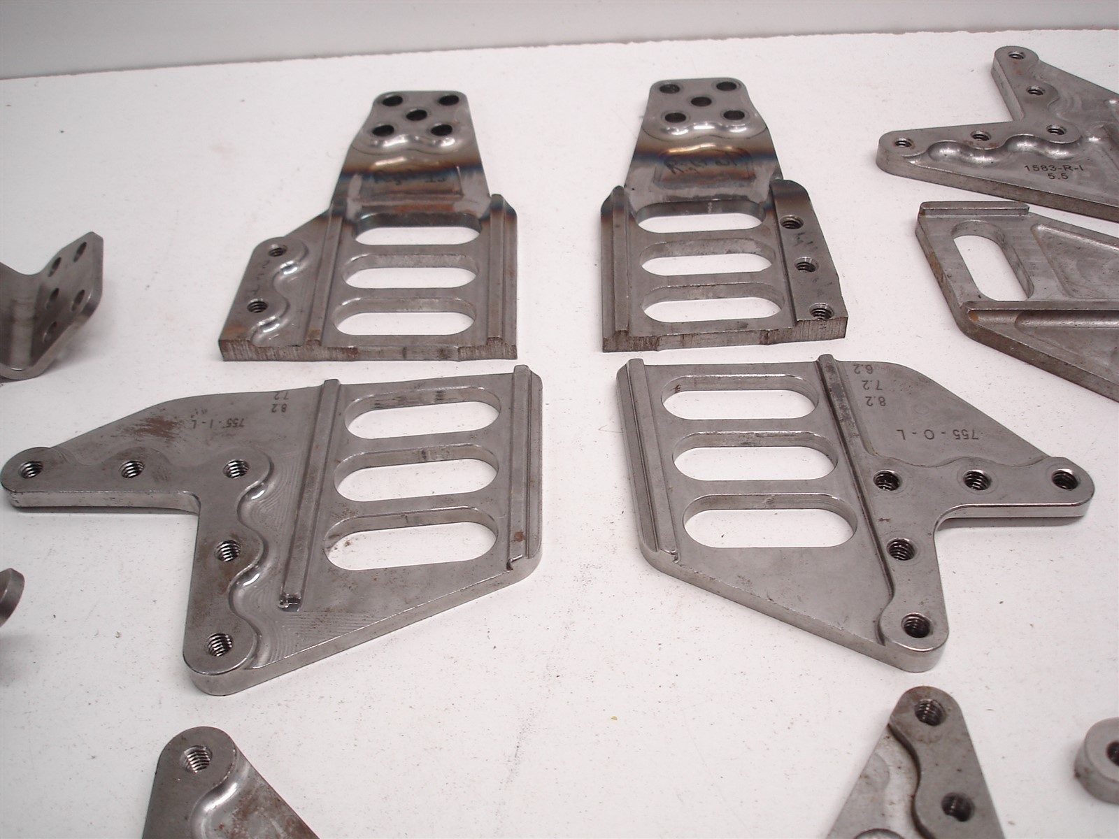 22 NASCAR LOWER CONTROL ARM STEEL MOUNTING BRACKETS / PLATES FOR ECCENTRIC SLUGS