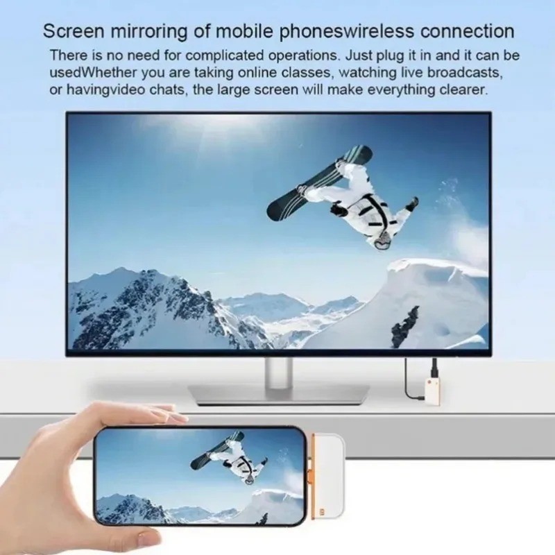 50m Type C HDMI-Compatible Wireless Video Transmitter Receiver Extender Adapter