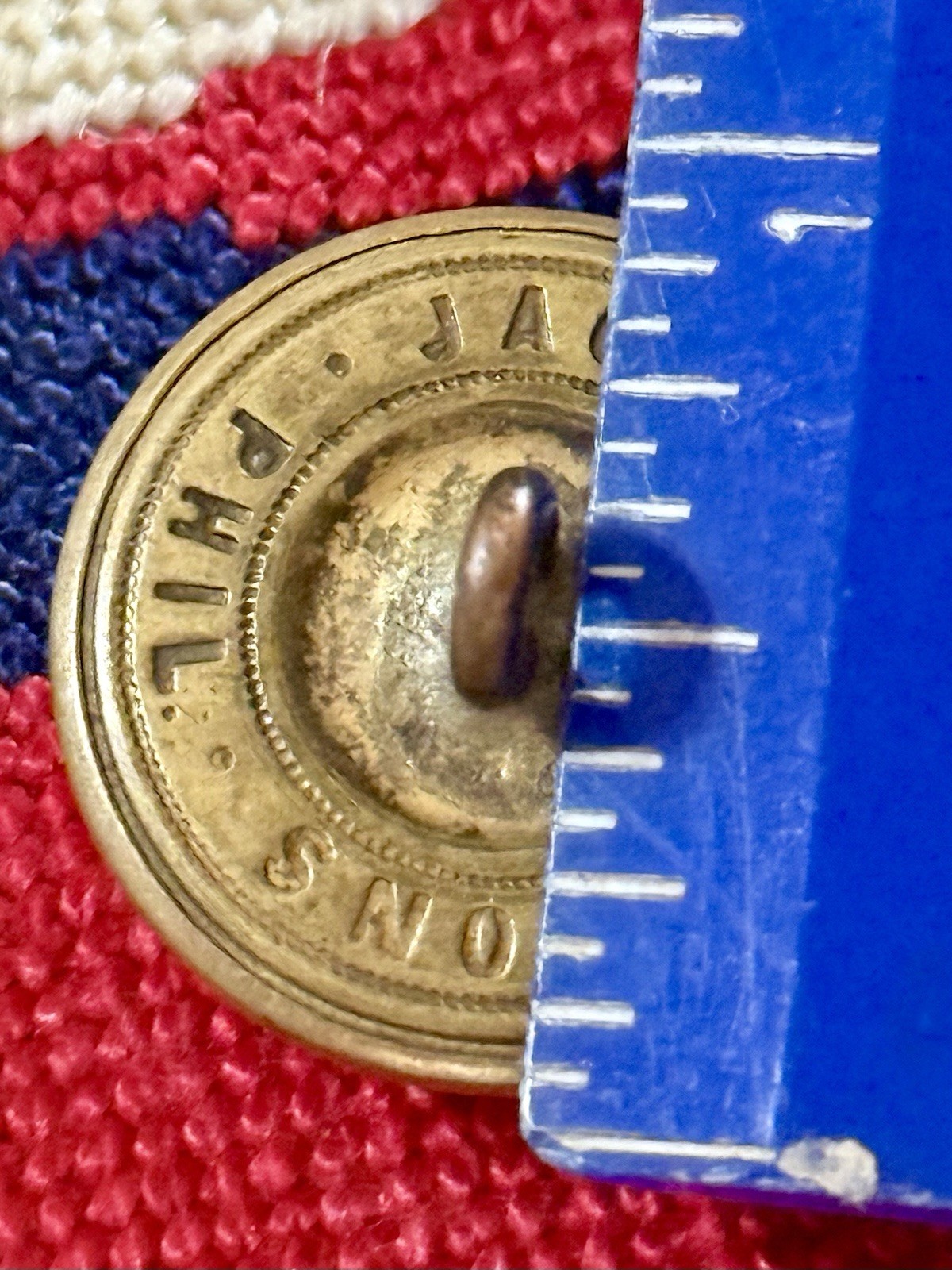 SC Palmetto Civil War Coat Button Jacob Reeds Sons Excellent Gilt Bubble Style