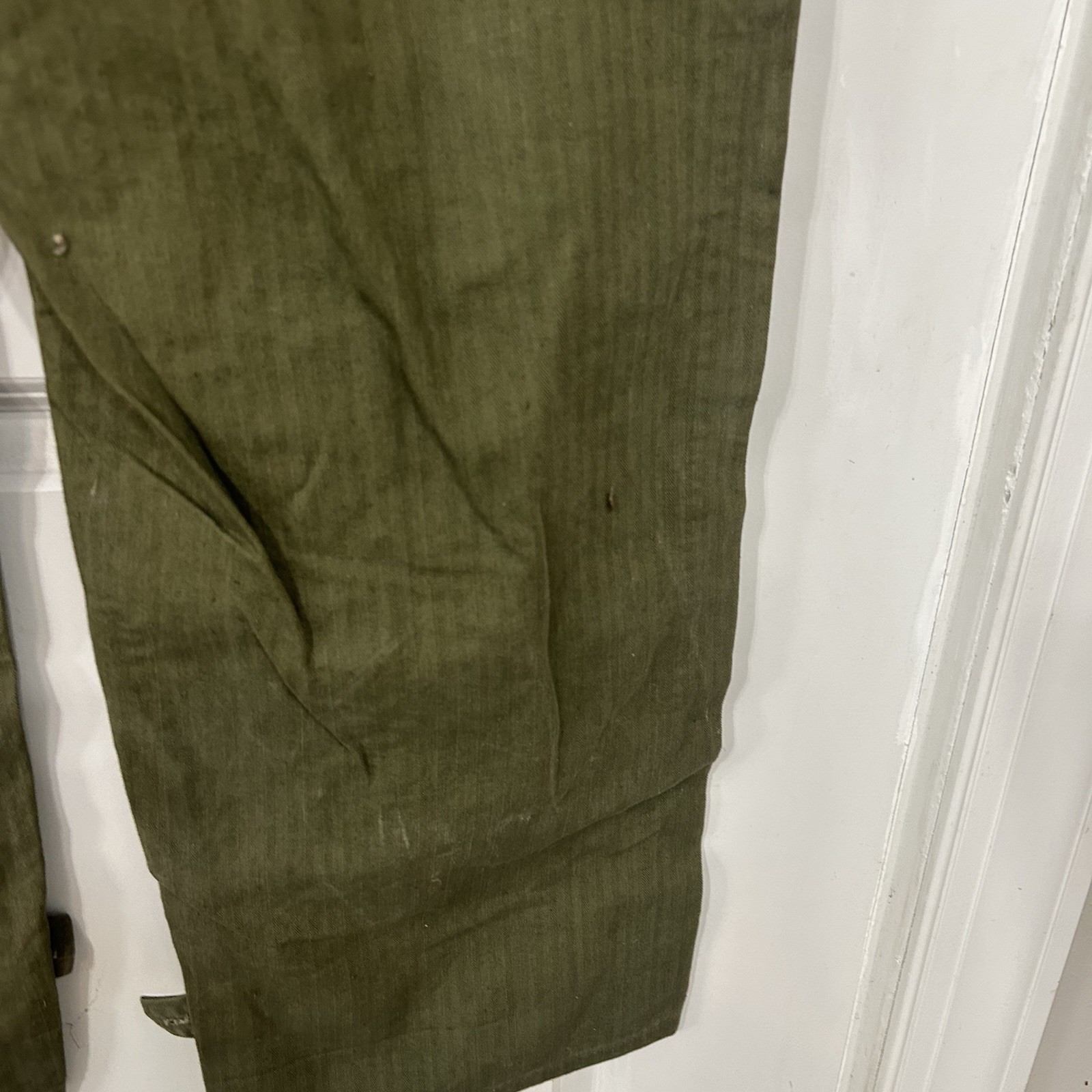 Vintage 1940s WW2 US Army HBT 13 Star Buttons Herringbone Coveralls Jumpsuit 34R