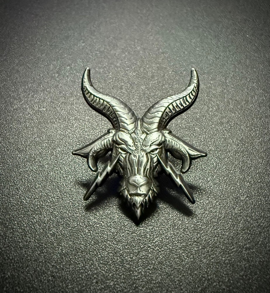 DEFCON Hesh Goat Lapel Pin, Antique Silver, Superior Def, FOG, BALD BROS, WRMFZY