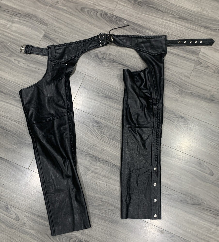 xelement womens leather motorcycle chaps Size 14
