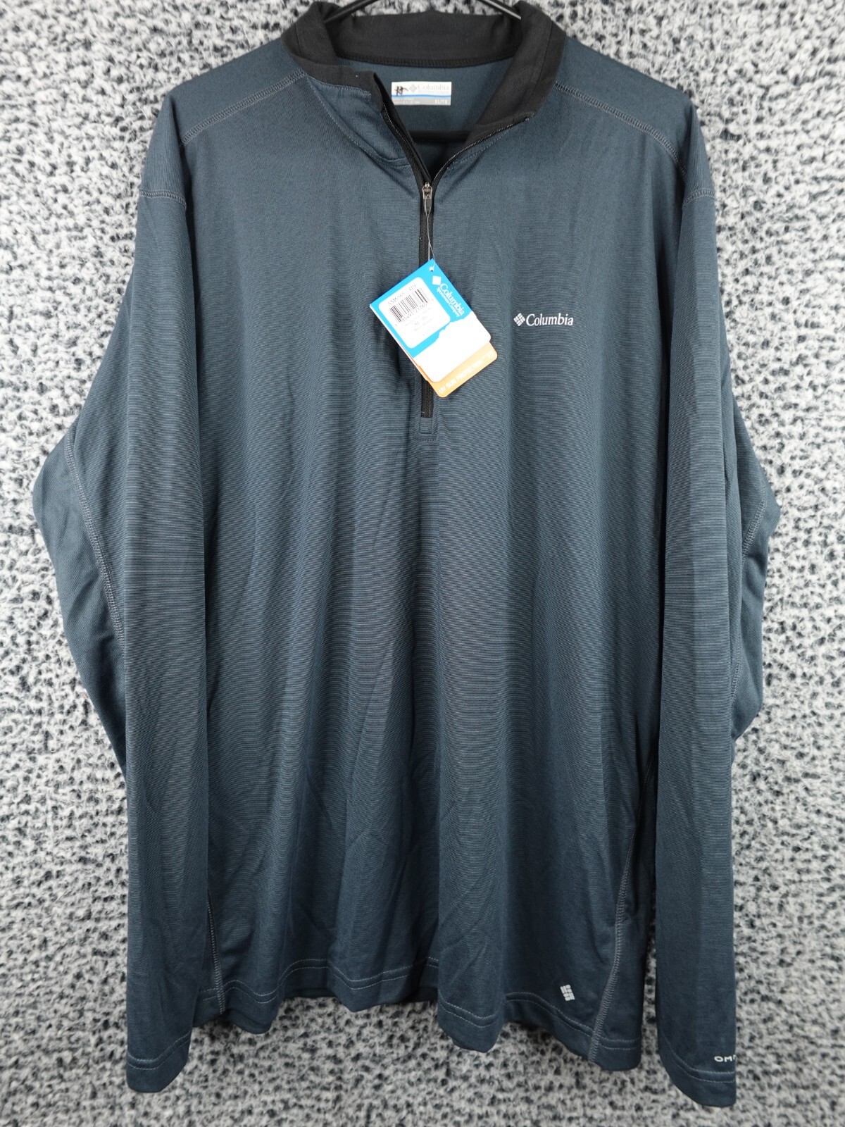 Men's Columbia Mountain Tech 1/2 Zip L/S Shirt Dark Teal Blue Sz XL New With Tag