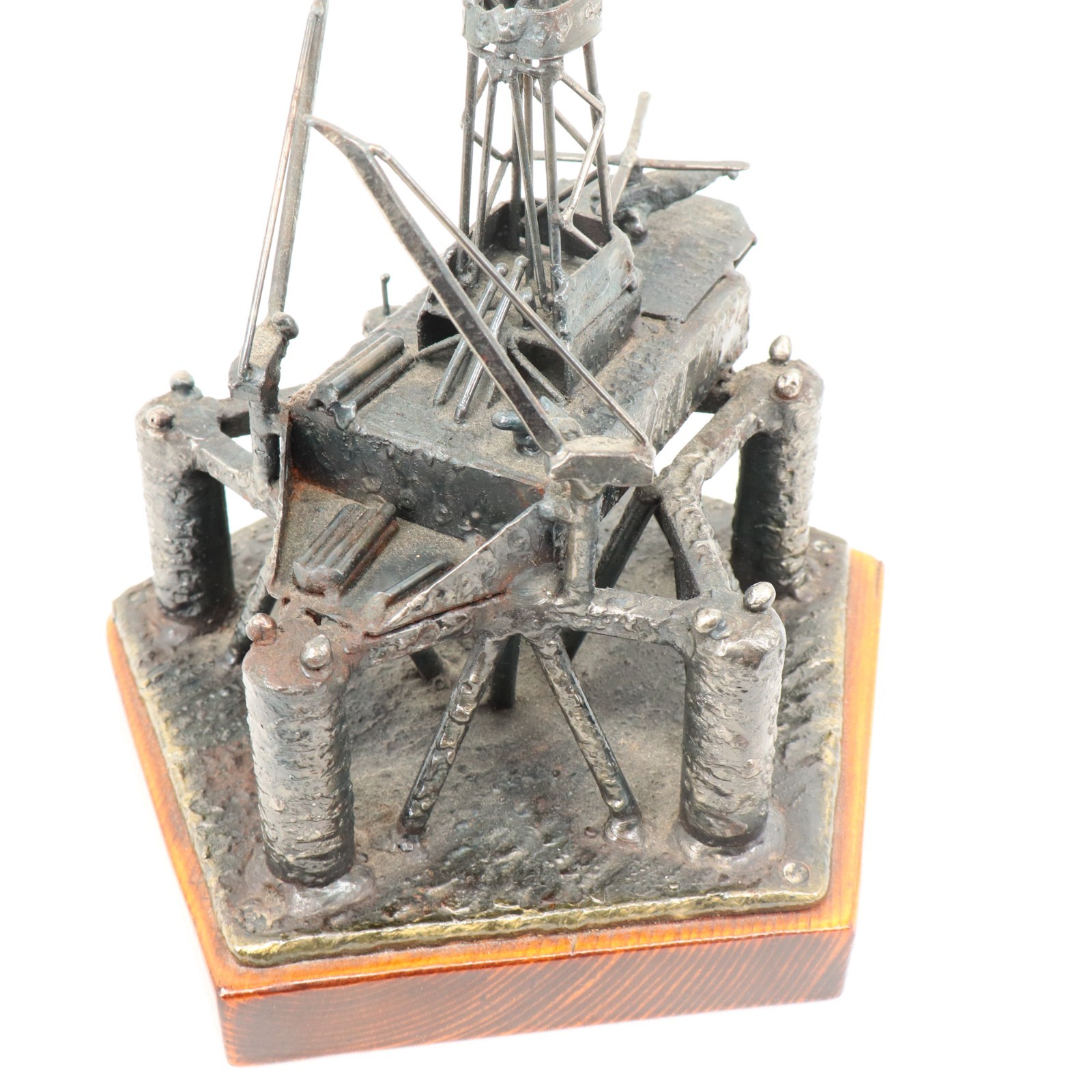 1975 Carl Andersen Deep Sea Saga Oil Rig Model, Norway, Bronze/Wood