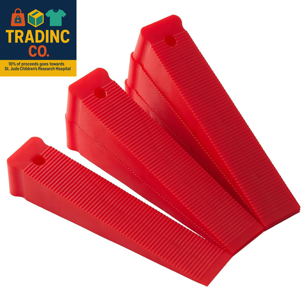 Red Plastic Composite Shims and Leveling Wedges - Extreme Load Support, Never Ro