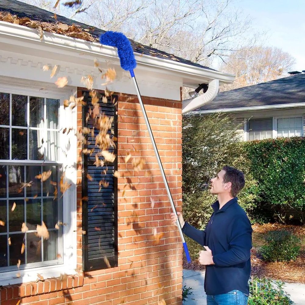 Cobweb Duster with Extension Pole, Web Brush and Washable Ceiling Duster6111