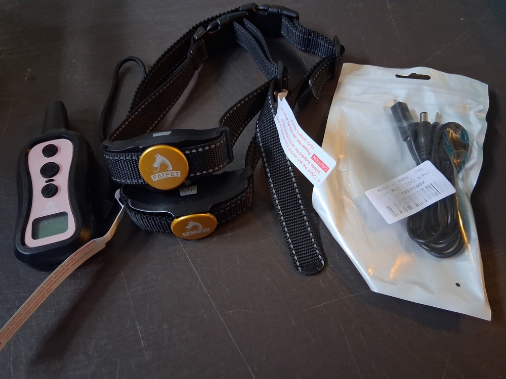 2 Dog Electric Shock Collars & Remote Set - Includes Charging Cable - No Refunds