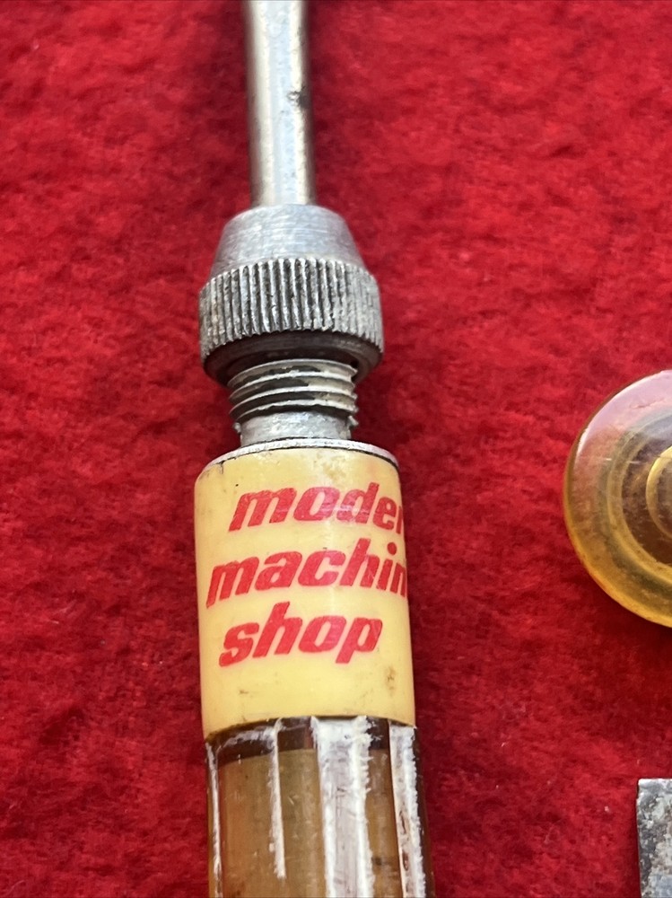 VINTAGE SCREWDRIVER BIT TOOL w/ 3 SCREWDRIVER SLOTTED TIPS (t45)