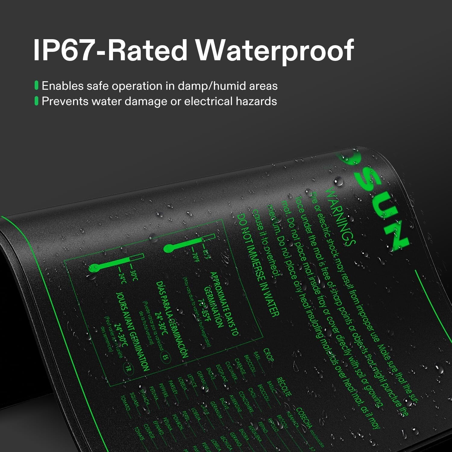 VIVOSUN 48"x20.75" Hydroponic Seedling Heating Mat Germination Pad Seed Start