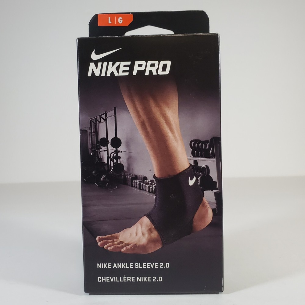 Nike Pro Ankle Sleeve 2.0 Pull On Lightweight Compression Fit Support Size Large