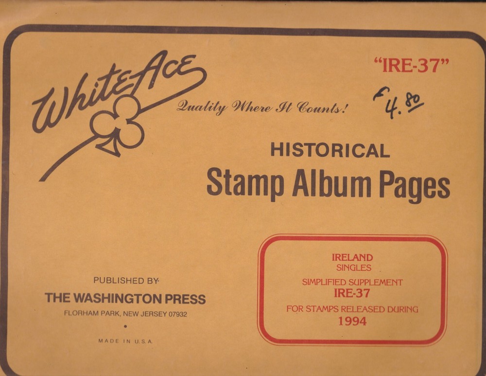 KAPPYS IRELAND WHITE ACE SUPPLEMENT IRE-37 1994