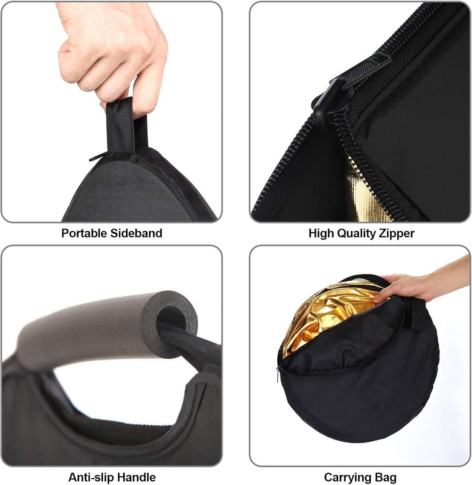 Oval Photography Reflector 59x78 inch Multi-Color Studio Light Diffuser