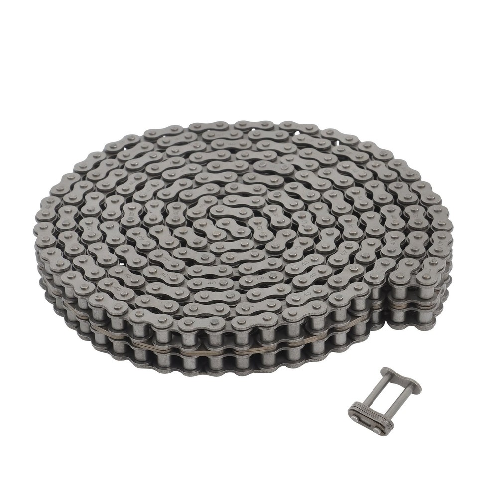 10 Feet #40-2 Double Strand Roller Chain Includes 2 Master Links