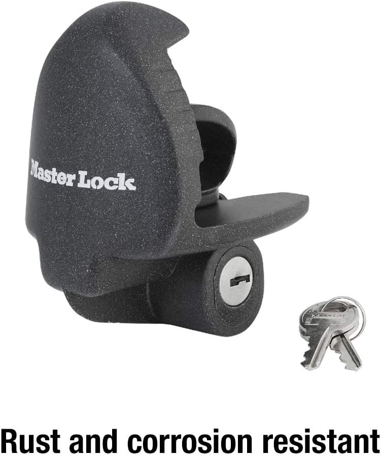 Master Lock 379ATPY Universal Trailer Hitch Lock, Black