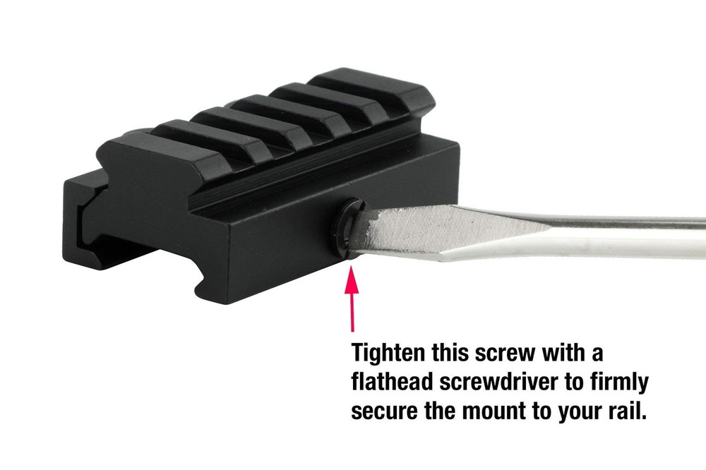 Monstrum Tactical Low Profile Picatinny Riser Mount with Quick Release, Black