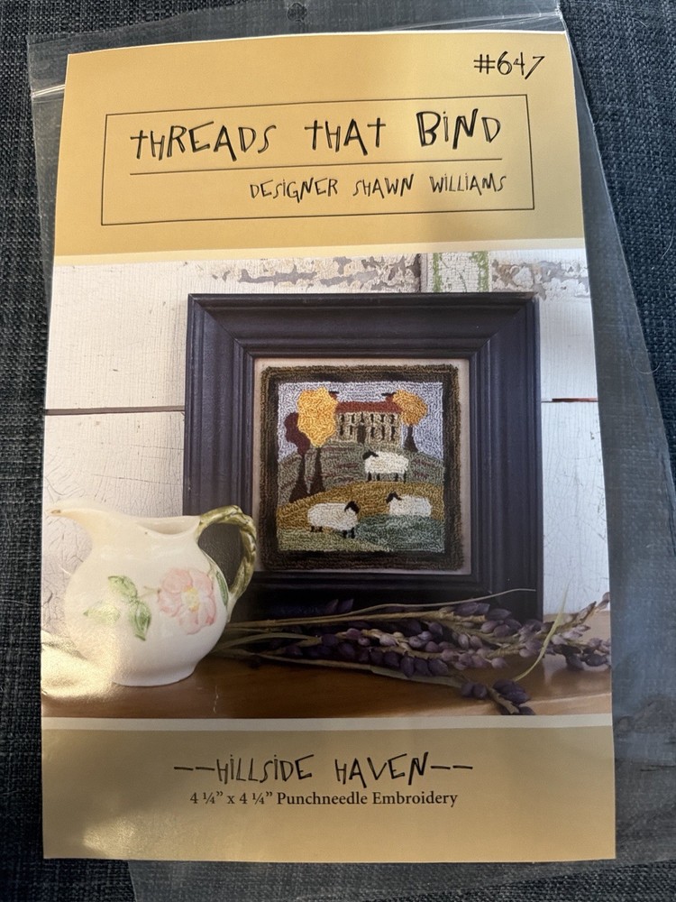 Threads That Bind Punch Needle Hillside Haven Sheep Shawn Williams