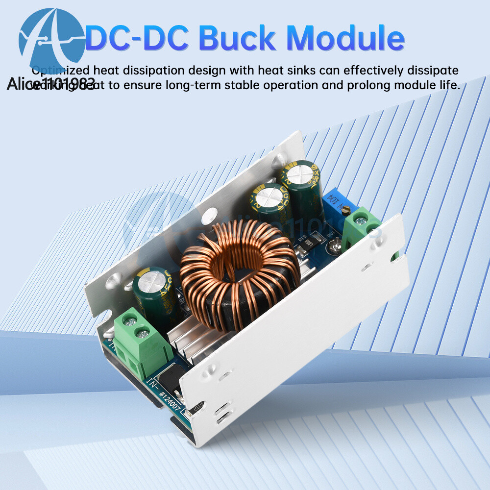 100W 6A DC-DC Buck Module Adjustable Step-Down Power Module 10-90V to 1.5-60V