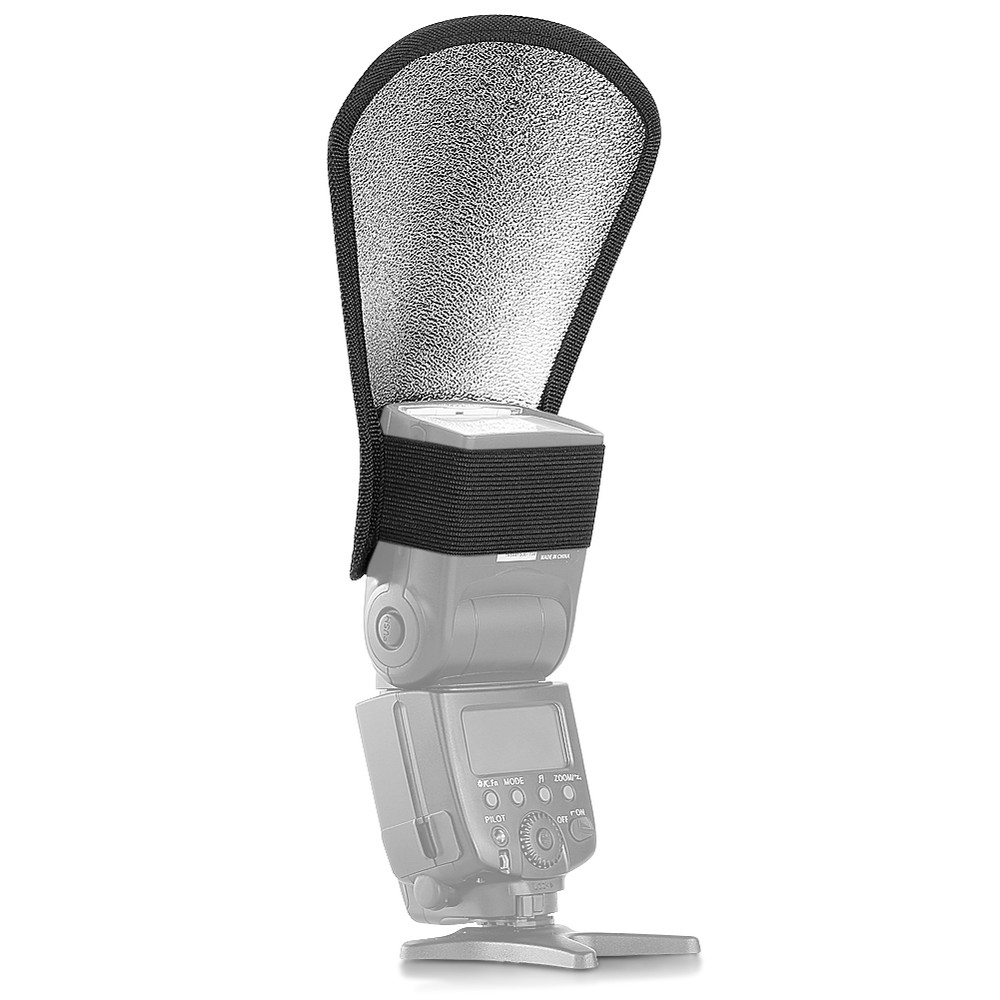 Neewer Two-Sides Flash Diffuser Silver/White Reflector for Speedlite Flash