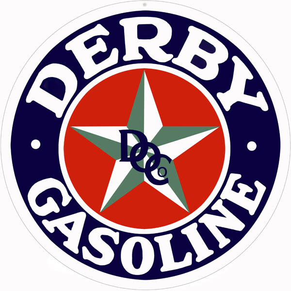 Vintage Style Metal Sign Derby Gasoline 30x30