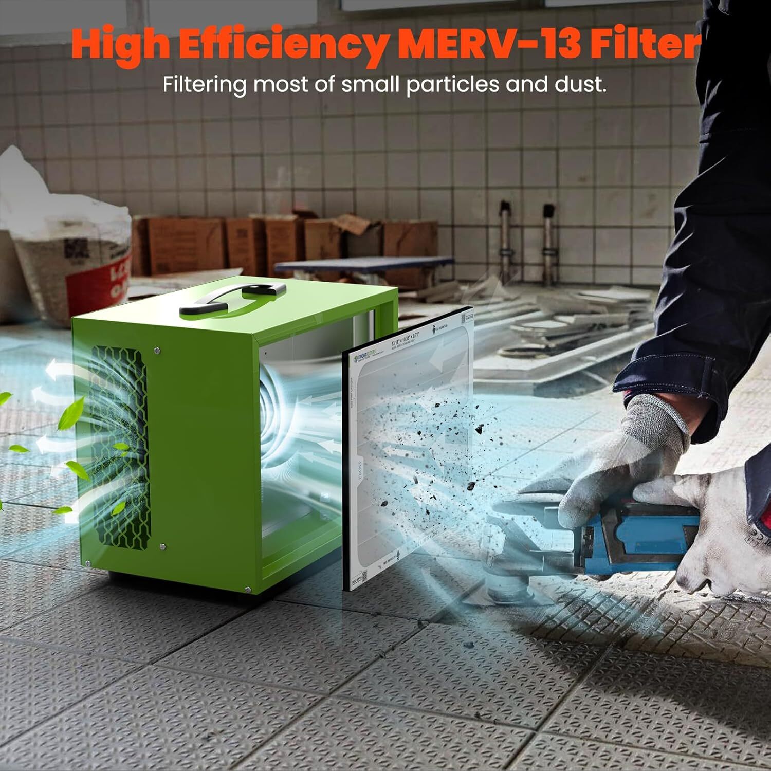 Abestorm Tabletop Dust Collector for Woodworking Movable Timer Air Filtr Systems