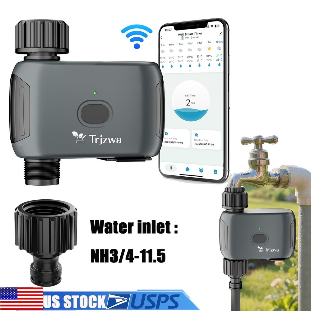 WiFi Sprinkler Controller, Smart Water Timer for Garden/Lawn - APP Control,New,p