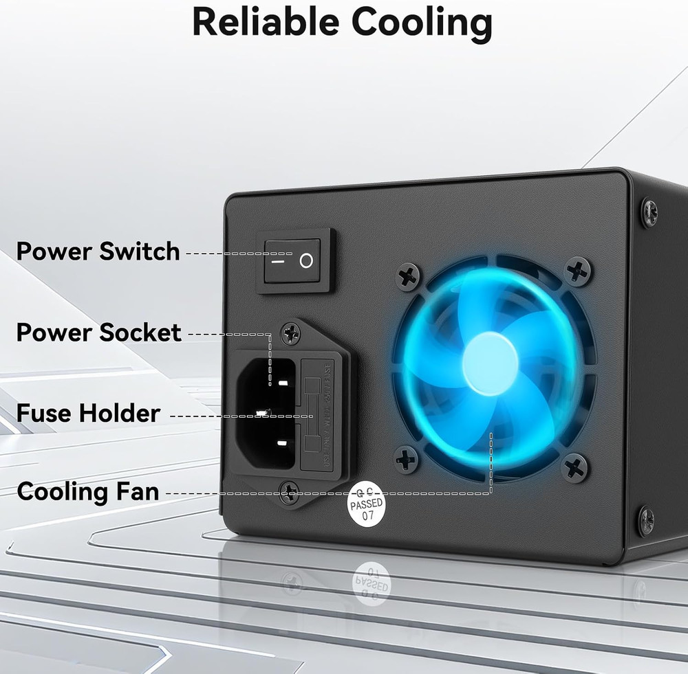 DC Power Supply Variable 30V 5A Adjustable DC Regulated Lab Bench Power Supply w