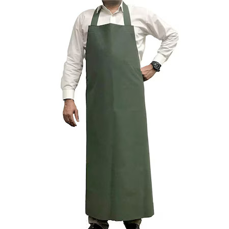 KLEEN CHEF BLKC-ES-PVC-AP1GR PVC General Use Polyester Apron, Green, Large