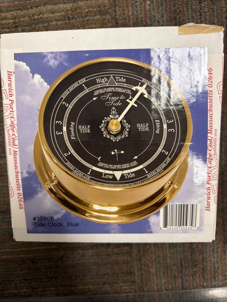 CAPE COD Downeaster Standard Tide Clock Blue Face #3080B Downeaster Barometer