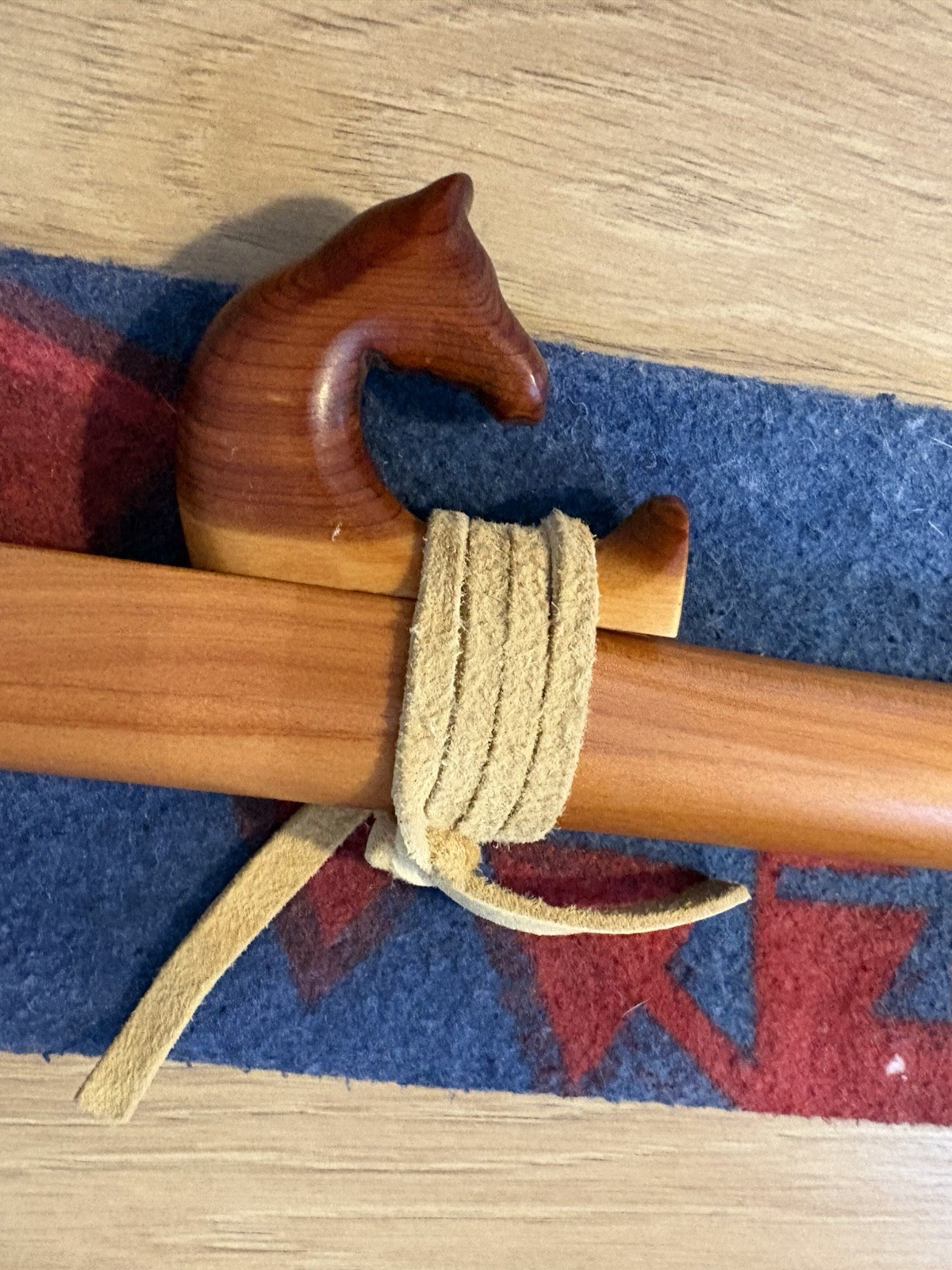 Native American Handmade Wooden Flute 23” Artist Loomis A ‘05 Horse