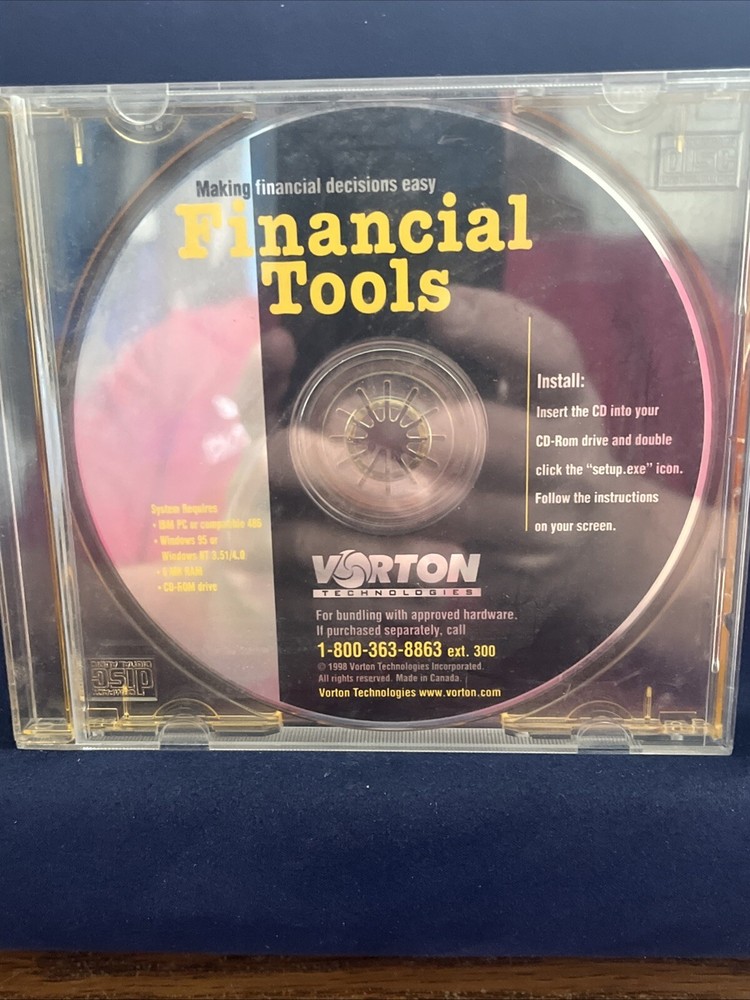 Financial Tools Cotton Technologies Cd Computer Disc